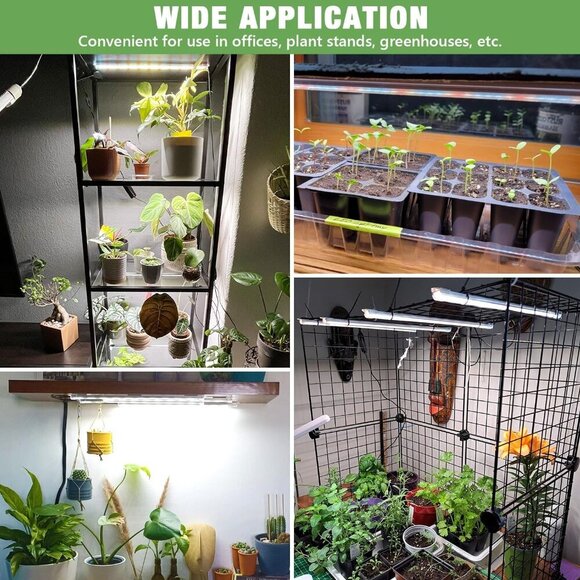 Grow Lights for Indoor Plants, 16" Full Spectrum Plant Grow Light Strip with Upg - Picture 7 of 8